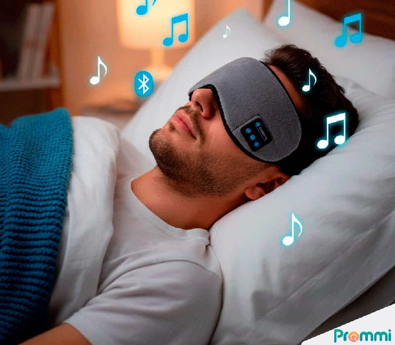 Antifaz para Dormir con Bluetooth y Música Relajante - Bloqueo de Luz Total