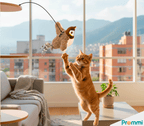 Juguete Interactivo para Gatos: Pájaro Realista con Movimiento y Catnip | El Juguete para Gatos Animado